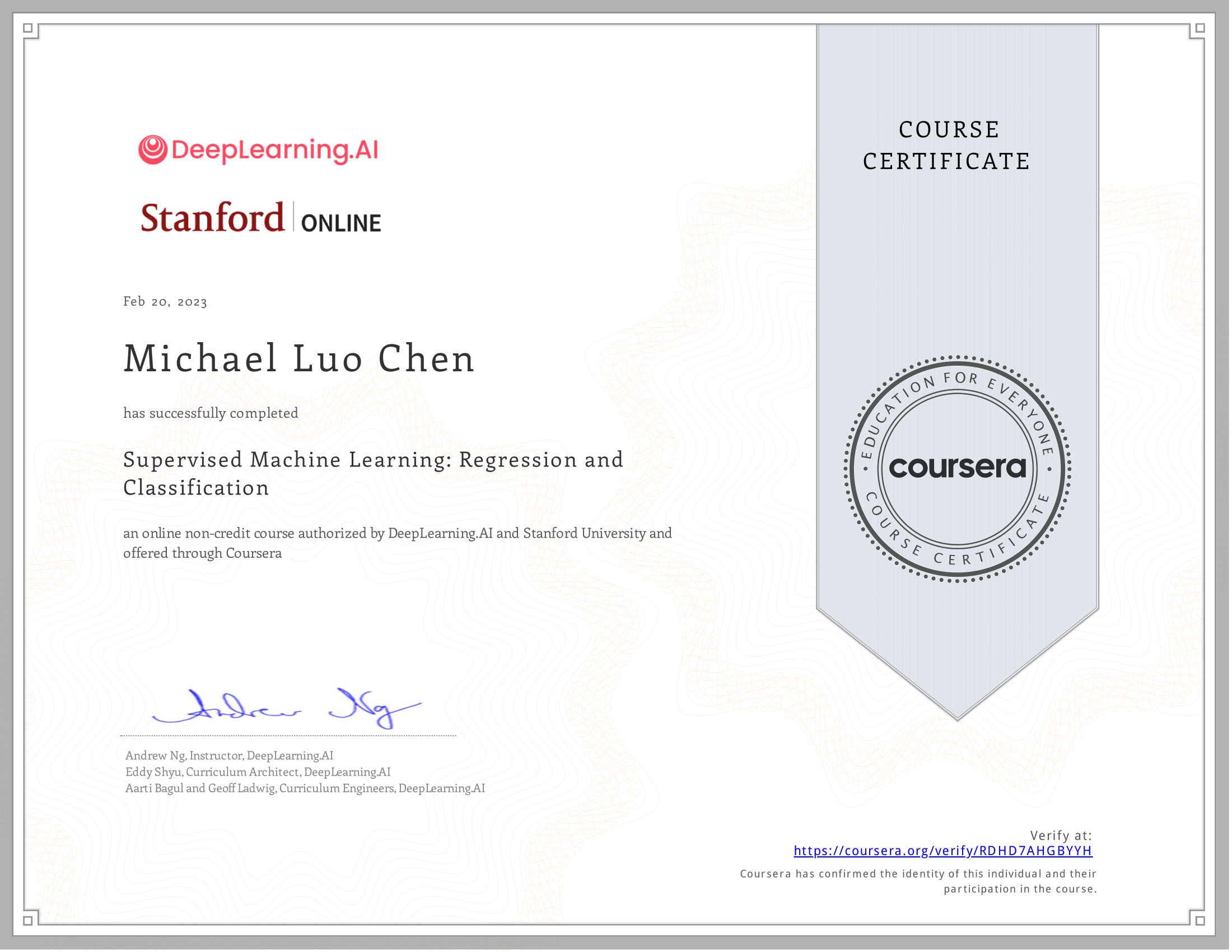 Supervised Machine Learning